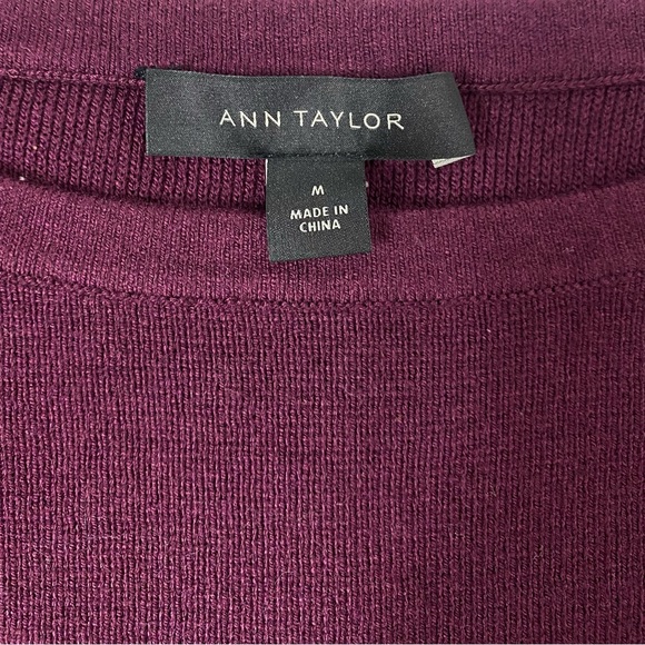 NWT Ann Taylor Purple Long-sleeve Shirt Size Women’s Medium - Picture 5 of 10